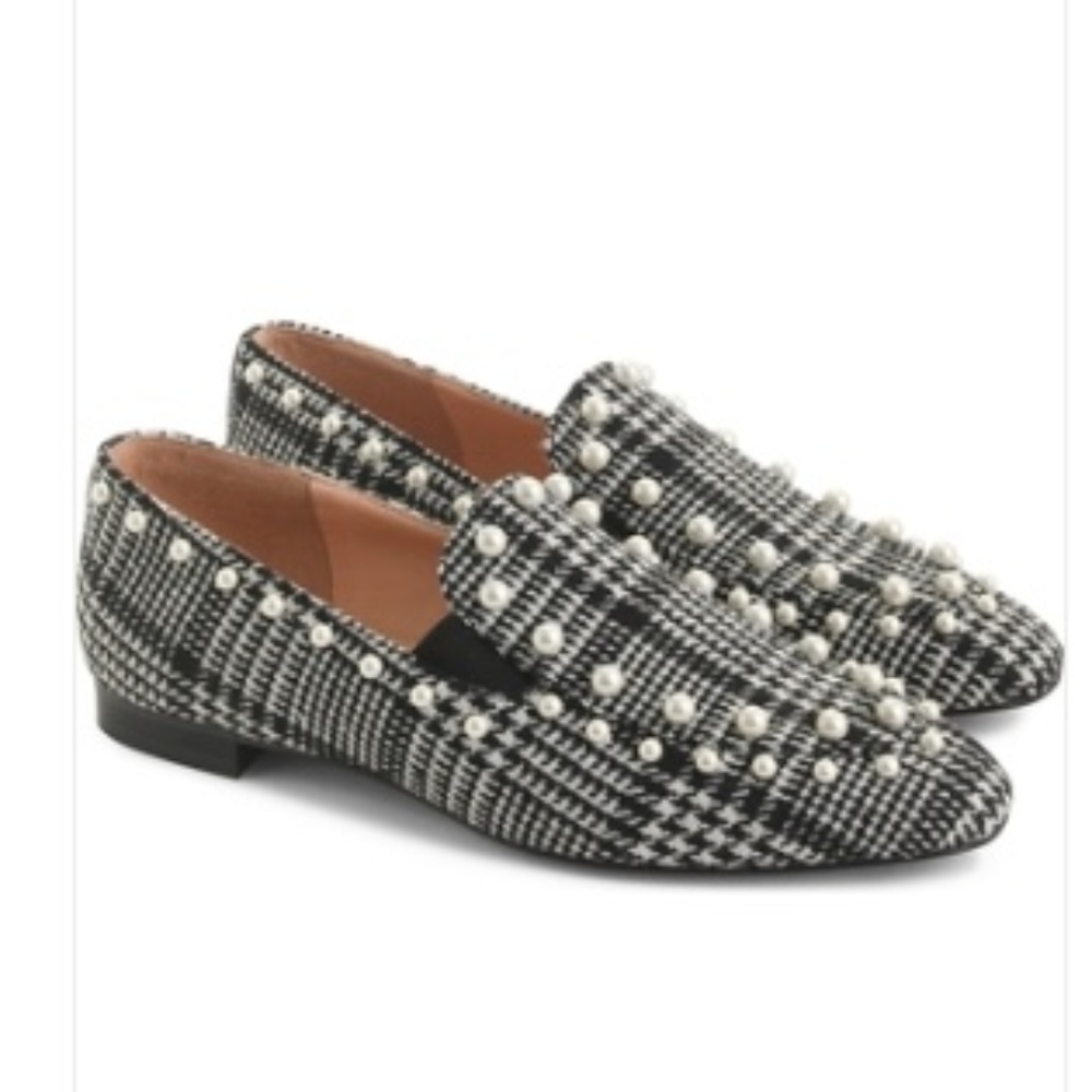 J Crew Janie glen plaid loafer